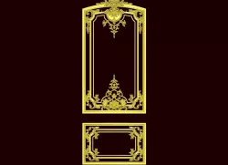 Luxury Classic baroque carved door 1 3D model