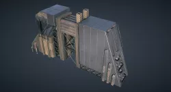Mars KitBash - Factory Low-poly  3D model