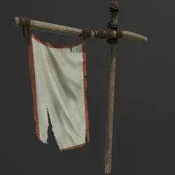 Medieval Banner  Low-poly  3D model