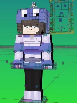 Minecraft girl character 3D model