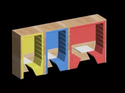 Office Phone Booth - Work Station - Hot Seat 3D model