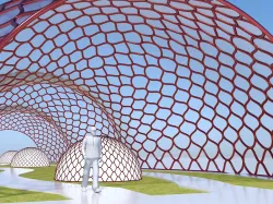 Park decorative glass tunnel 3D model