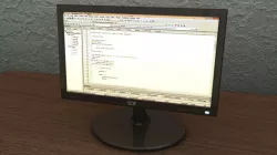 PC Screen Low-poly  3D model