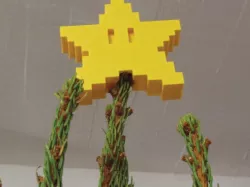 Pixel tree topper star