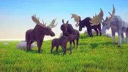 Poly Art Moose Low-poly  3D model