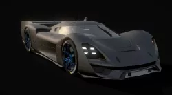 Porsche 908-4 Concept Low-poly  3D model