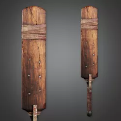Post Apocalyptic Cricket Bat - PAM - PBR Game Ready Low-poly  3D model