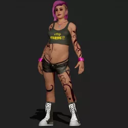 Punk Girl 3D model