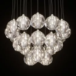 RH BOULE DE CRISTAL ROUND CLUSTER CHANDELIER 24 Nickel 3D model