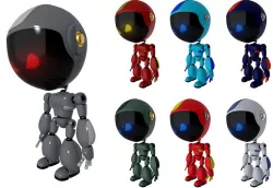 Rigged 7 Robot Models Low-poly  3D model