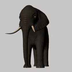 Rigged-Animated Elephant 3D model