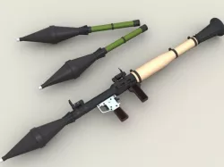 Rpg 7 Rocket Launcher 3D model