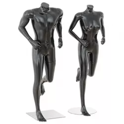 Running mannequin man and woman 36 3D model