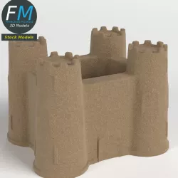 Sand castle 3D model