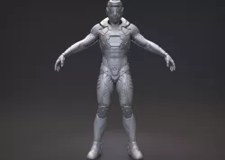 Sci-fi Characters in an exo suit 3D model