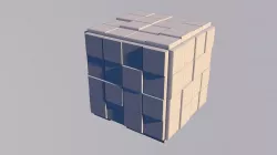 Sci Fi Cube Square Shape Triangle Low-poly 3D model 3D model