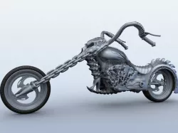 Sci Fi Motorcycle 3D model