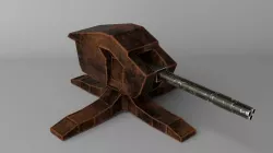 Scifi Turret Low-poly  3D model