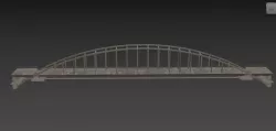 SKC - Train Bridge - Metal 3D model