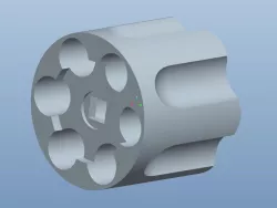 Smith & Wesson Model 3 (Russian) revolver cylinder