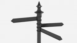 Street Assets - Directional Sign Post Low-poly  3D model