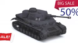 Tank PzKpfw IV Low-poly  3D model