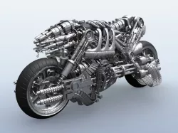 Terminator Robot Motorcycle 3D model