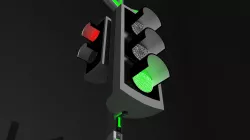 Traffic Lights with Led 3D model