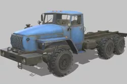Ural 4320 Low-poly  3D model