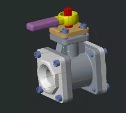 Valve assembly in creo