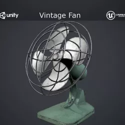 Vintage Fan Low-poly  3D model