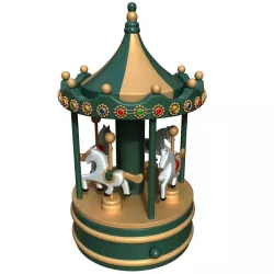 Vintage Wooden Carousel 3D model