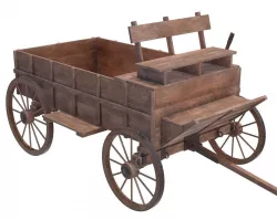 wagon wooden 3D model