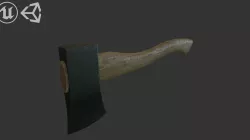 Wooden axe - PBR Low-poly  3D model
