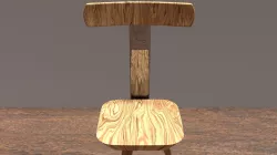 wooden chair 3D model