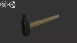 Wooden hammer - PBR  Low-poly  3D model