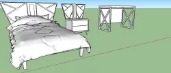 Young bed  3D model