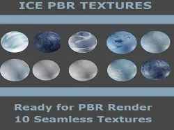 10 Seamless PBR Ice Textures Texture