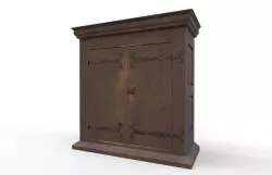 16th century basic cabinet Low-poly 3D model