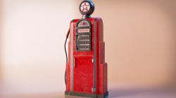 Vintage Gas Pump 70s 80s | 3D model