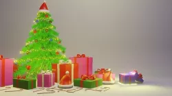 3D christmas scene pack objects 3D model