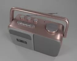 3D Rose Gold Radio vintage 3D model