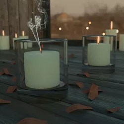 A realistic candle scene 3D model