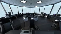 Airport Control Tower Interior Low-poly 3D model