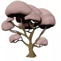 Ancient Cherry Blossom Tree Low-poly 3D model
