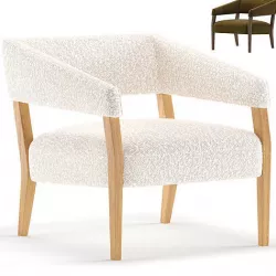 Angled Arm Club Chair Westelm 3D model