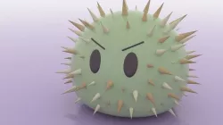 Angry Cutie Low-poly 3D model