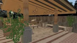 Back yard or patio 3D model