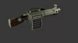 BarbarianMachineGun Low-poly 3D model