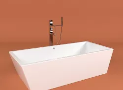 bathtub and faucet 3D model